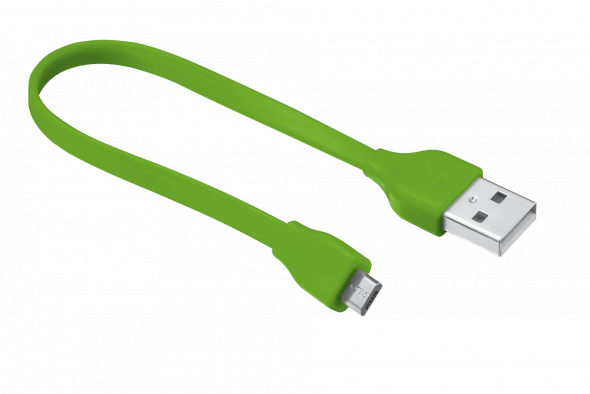 Trust - kábel USB- micro USB 0.2m zelený