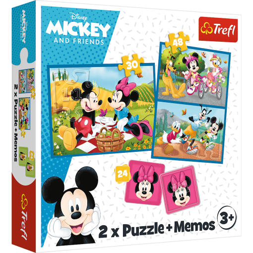 Trefl Trefl Puzzle 2v1 + pexeso - Zoznámte sa s Disney hrdinami