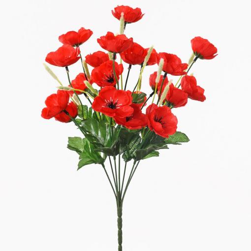 Kytica červené maky - Umelé kvety