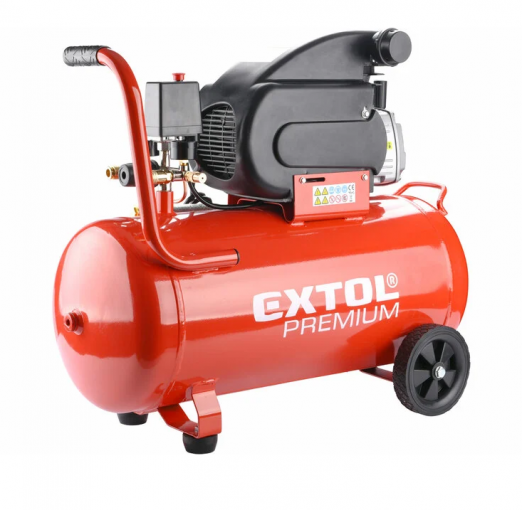 EXTOL - Kompresor olejový, príkon 1,8kW, nádoba 50l, max. 8bar