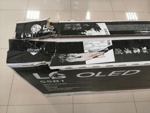 LG OLED55B1 poškodený obal, tovar ok - 4K OLED TV