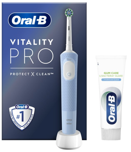 ORAL-B VITALITY PRO Protect X blue - Elektrická zubná kefka+zubná pasta