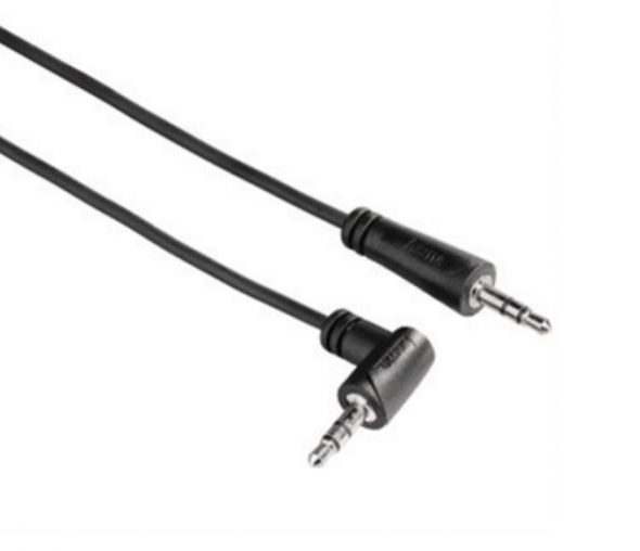 Hama audio kábel jack - jack 90° 3.5 mm stereo 0.5m - prepojovací kábel jack