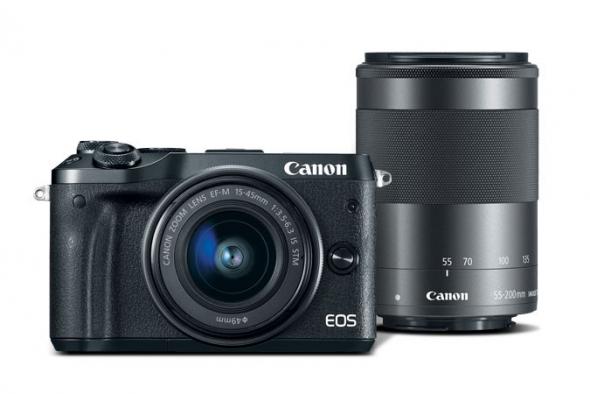 Canon EOS M6 čierny +EF-M 15-45 mm IS STM+55-200 mm IS STM - Digitálny fotoaparát
