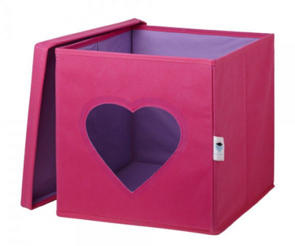 LOVE IT STORE IT Srdce - Box na hračky s krytom a okienkom