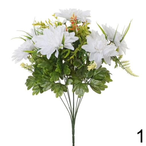 Kytica dahlia BIELA 48 cm - Umelé kvety