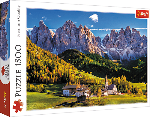 Trefl Trefl Puzzle 1500 - Údolie Val di Funes, Dolomity, Taliansko