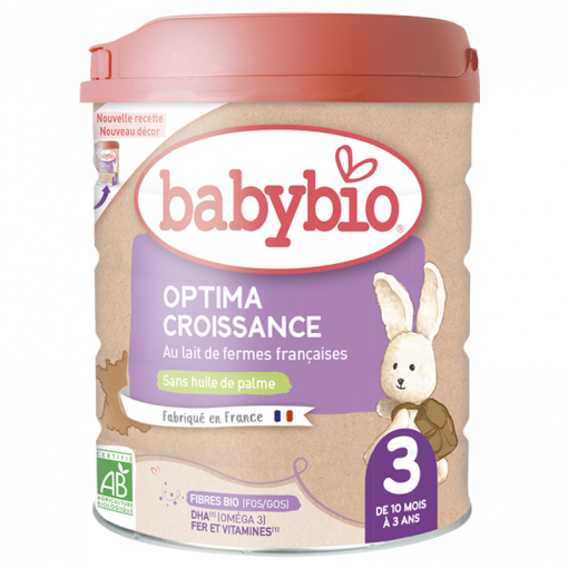 BABYBIO OPTIMA 3 Croissance dojčenské bio mlieko 800 g