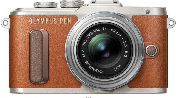 Olympus PEN E-PL8 + 14-42mm EZ Pancake hnedý vystavený kus - Digitálny fotoaparát