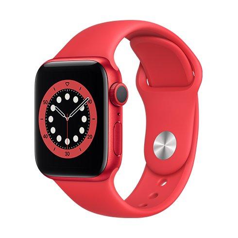 Apple Watch Series 6 GPS, 40mm PRODUCT(RED) Aluminium Case with PRODUCT(RED) Sport Band - Smart hodinky
