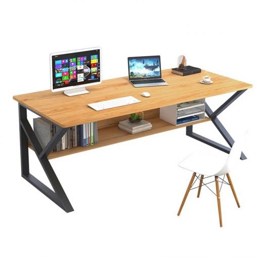 TARCAL 140 BK/CI - Písací stôl s policou, buk / čierna