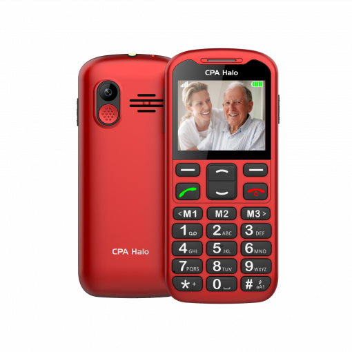CPA HALO 19 červený - Mobilný telefón s nabíjacím stojanom