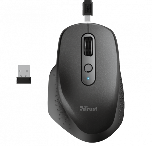 Trust Ozaa Rechargeable Wireless Mouse - black - Wireless optická myš