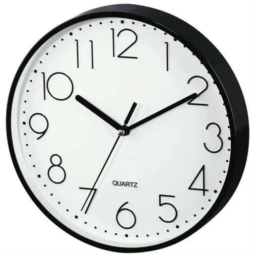 Hama - PG-220, nástenné hodiny, priemer 22 cm, tichý chod, čierne