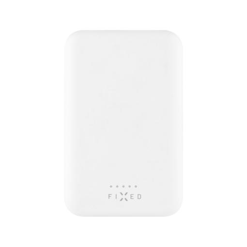 FIXED MagZen USB-C 6000mAh biely PD 20W - Power bank s bezdrôtovým nabíjaním a podporou Magsafe