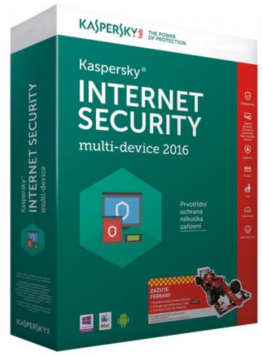 Kaspersky Internet Security Multi-Device 2016 1+1PC / 1rok - predĺženie - Bezpečnostné riešenie