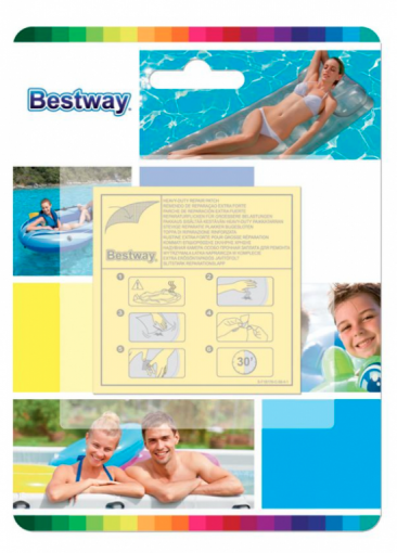 Bestway Sada Bestway® 62068, 65x65 mm, na opravu bazéna a nafukovačiek, 10 ks - Sada