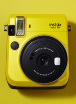 Fujifilm Instax mini 70 žltý - Fotoaparát s automatickou tlačou