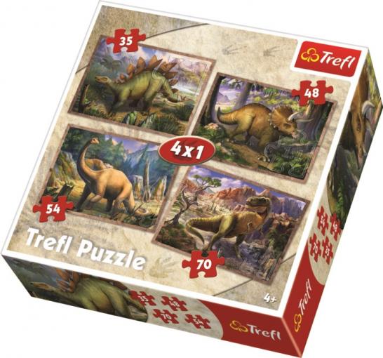 Trefl Dinosaury 4v1 - Puzzle