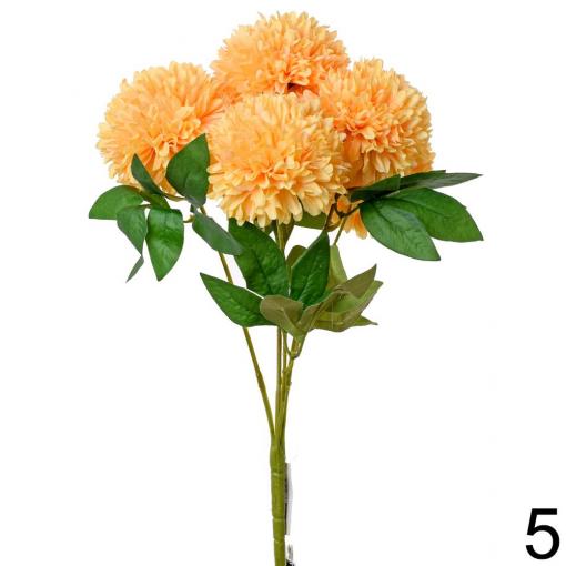 Kytica chryzantéma x5 45cm oranžová - Umelé kvety