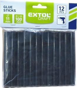 EXTOL - Tyčinky tavné čierne 12ks, pr.11mm, dĺžka 100mm