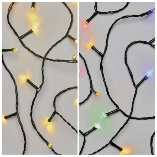 Emos LED vianočná reťaz 2v1 10m teplá biela/multicolor, programy - Vianočné osvetlenie vonkajšie aj vnútorné