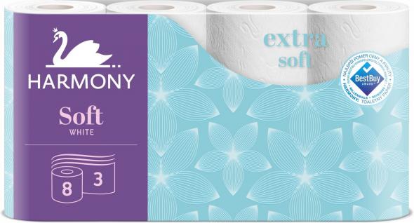 Harmony - Toaletný papier 8x19m 3 vrstvy Soft