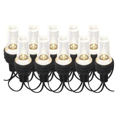 Emos LED svetelná reťaz projekčná – 10x párty žiarovky číre 4.5m, studená biela - Dekoratívne osvetlenie