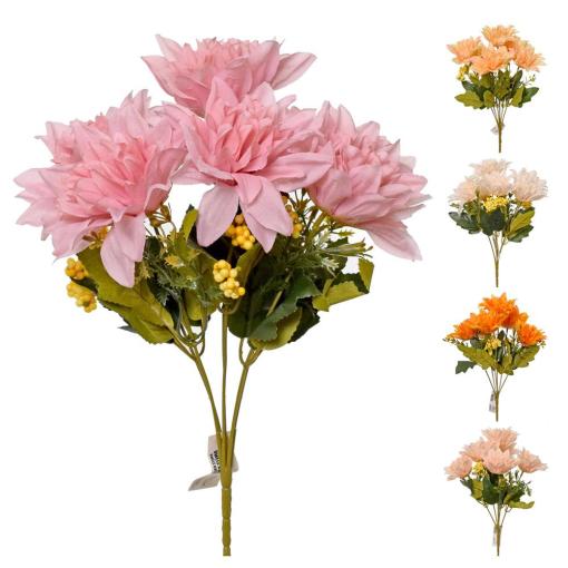 Kytica dahlia 34cm bordová - Umelé kvety