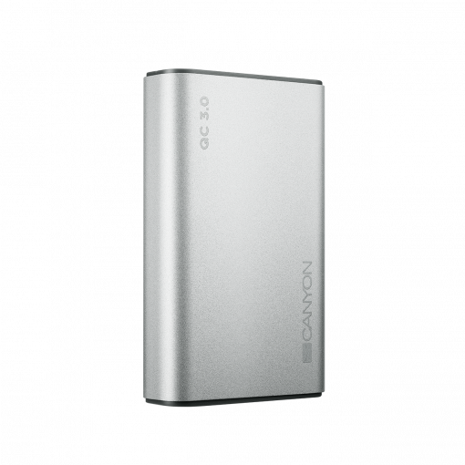 Canyon 10000mAh Quick Charge 3.0 Power Delivery strieborný - Power bank