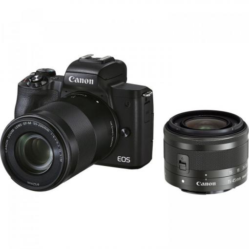 Canon M50 Mark II + EF-M 15-45mm IS STM + EF-M 55-200mm IS STM čierny - Digitálny fotoaparát