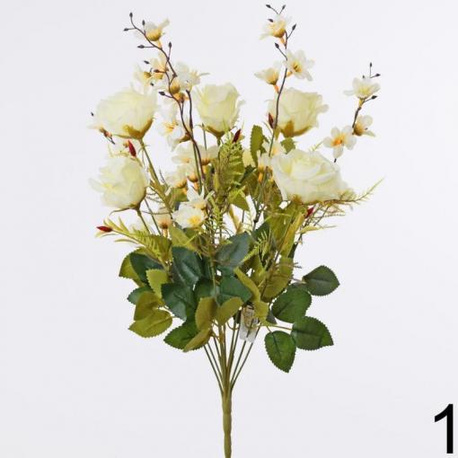 Kytica ruža maslová 46cm - Umelé kvety