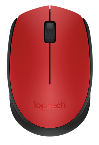 Logitech M171 červená - Wireless optická myš