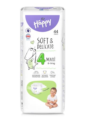 BELLA HAPPY Baby Plienky jednorazové Maxi 8-14 kg 44 ks