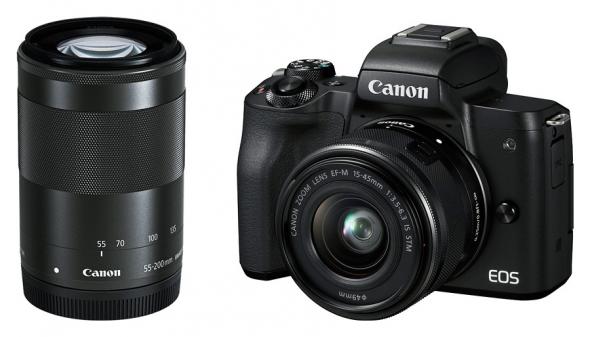 Canon EOS M50 + EF-M 15-45mm IS STM + EF-M 55-200mm IS STM čierny - Digitálny fotoaparát