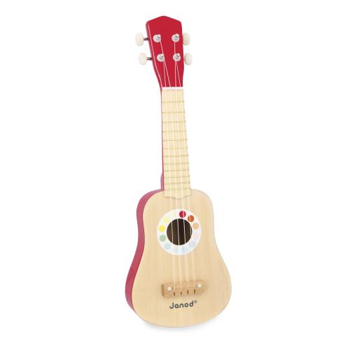 Janod Janod Drevené ukulele Confetti so reálnym zvukom 4 struny