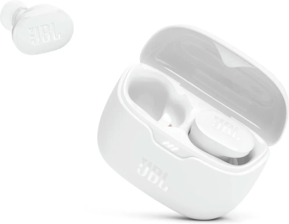 JBL Tune Buds White - Skutočne bezdrôtové slúchadlá do uší s potlačením hluku