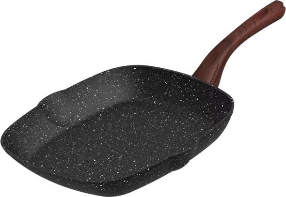 MagicHome - Panvica Black Marble Line, grilovacia, 28 cm