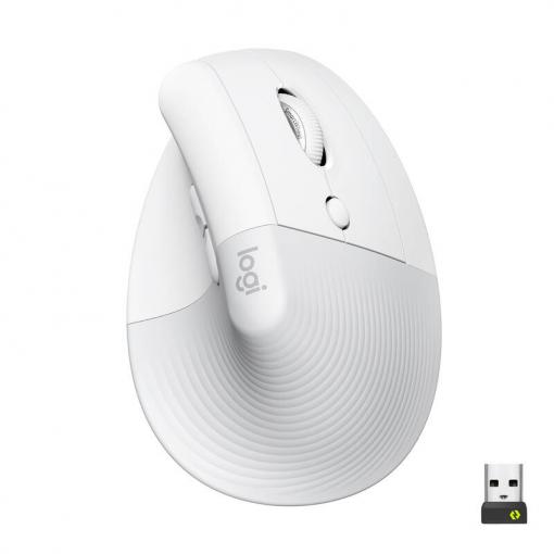 Logitech Lift Vertical Ergonomic Mouse for Business - OFF-WHITE/PALE GREY - Ergonomická myš