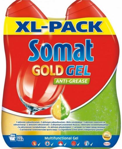 Somat XL Gold Gel AntiGrease 2x600ml - gel na umývanie