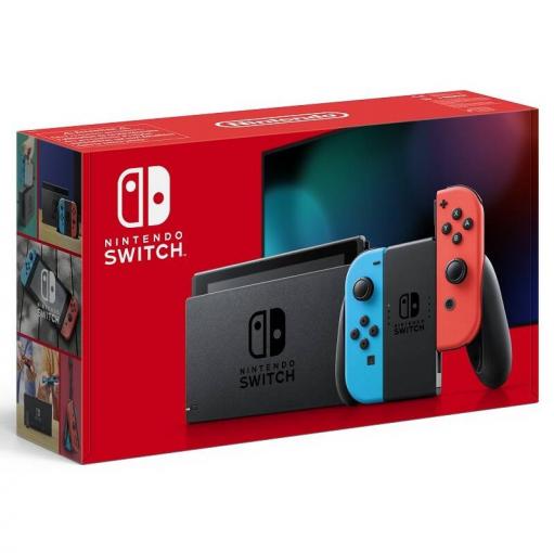 Nintendo Switch with neon red&blue Joy-Con - Herná konzola