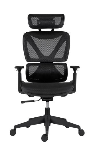 ESTER CI - Kancelárska stolička s opierkou hlavy, čierna sieťovina, max. 130kg