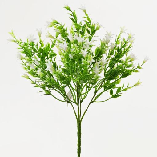 Zápich biele kvietky 36cm - Umelé kvety