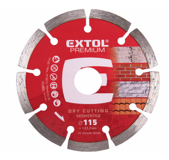 EXTOL - Kotúč diamantový segmentový 115 mm