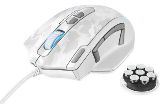 Trust GXT 155W Gaming Mouse - white camouflage - Hráčska optická myš biela