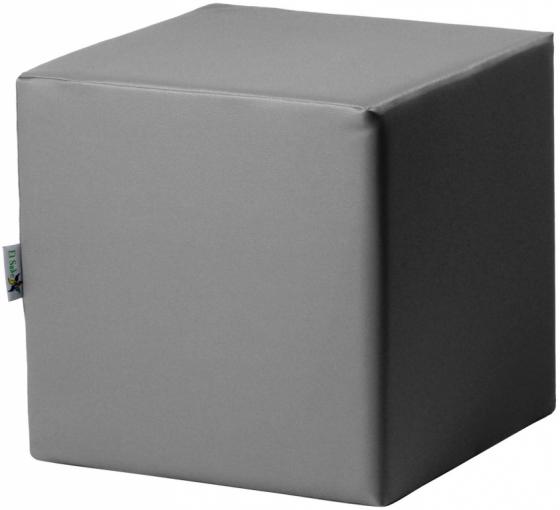 KUBO YS 170 SS - čalunená molitanová taburetka, kocka svetlosivá, 48x48x48 cm