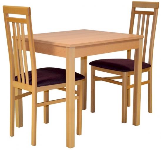LUKY pevný + 2 x stolička ALBERT - stôl 85x68cm, farebné prevedenie MIX