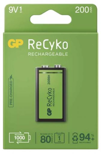 GP ReCyko 9V 200mAh - Nabíjacia batéria
