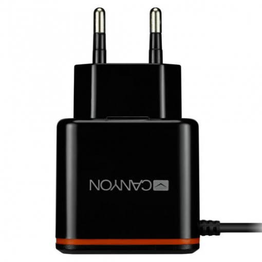 Canyon Nabíjačka USB-C 5V/1A, kábel 1m - Univerzálny USB adaptér čierny