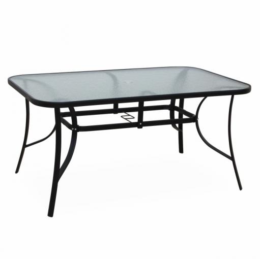 PASTER - Jedálenský stôl, tvrdené sklo, farba čierna